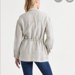 Lucky 🍀 Brand Grey Stripe Utility Jacket